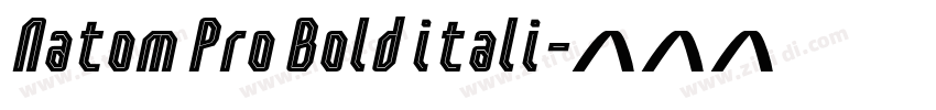 Natom Pro Bold itali字体转换